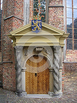 Orange Gate of Jacobijner Church in Leeuwarden
