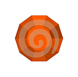 Orange gems. dimond orange vector