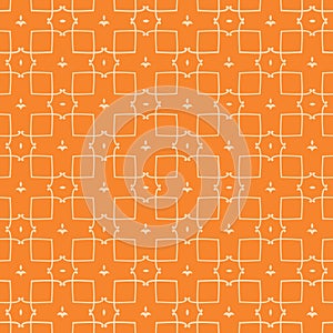 Orange Geometric Retro Seamless Pattern