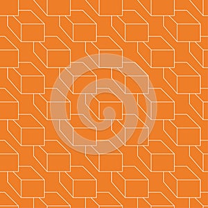 Orange geometric seamless pattern
