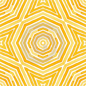 Orange Geometric Watercolor. Delicate Seamless Pat