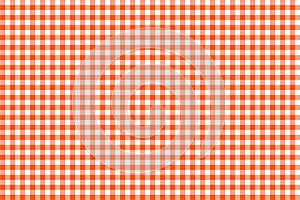 Orange Gingham pattern. Texture from rhombus/squares for - plaid, tablecloths, clothes, shirts, dresses, paper, bedding, blankets