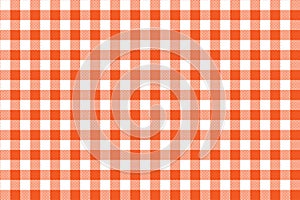 Orange Gingham pattern. Texture from rhombus/squares for - plaid, tablecloths, clothes, shirts, dresses, paper, bedding, blankets