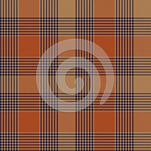Orange Glen Plaid textured Seamless Pattern