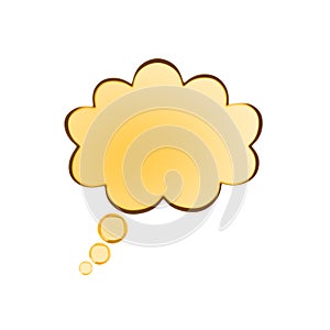 Orange glossy speech bubble