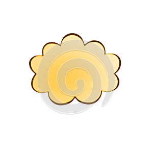 Orange glossy speech bubble