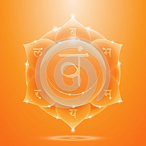 Orange glossy svadhisthana chakra banner