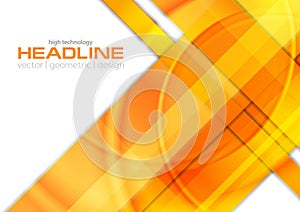 Orange glossy tech corporate background