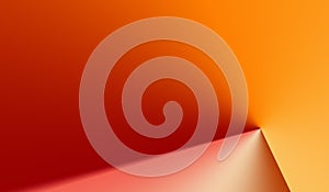 Orange gradient color paper abstract background, colourful 3D effect abstract background