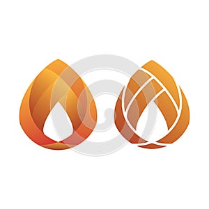 Orange Gradient Modern Flat Logo