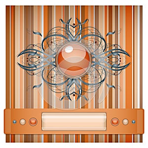 Orange - gray background with pattern.