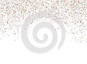 Orange and gray confetti falling from the sky