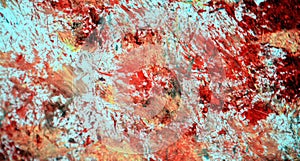 Orange gray red painting blurred abstract vivid background, texture and strokes of brush