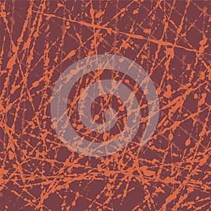 Orange grunge lines vector background