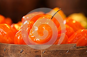 Orange Habanero peppers photo