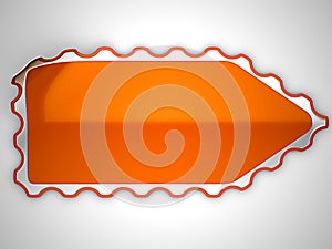 Orange hamous sticker or label