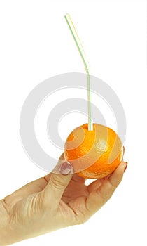 Naranja en la mano 