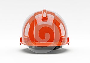 Orange hard hat isolated on white background