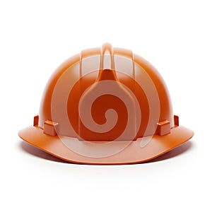 Orange Hard Hat Safety Helmet on White Background construction industrial