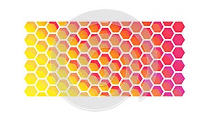 Orange Hexagon Gradient Pattern Art, vector design Generative AI