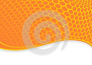 Orange hexagonal background