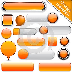 Orange high-detailed modern buttons.