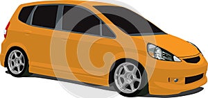 Orange Honda Fit