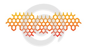 Orange Honeycomb Hexagon Pattern Icon, vector design Generative AI