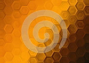 Orange Honeycomb Pattern Background Vector Eps