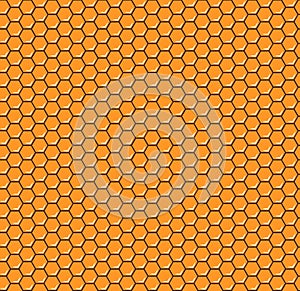 Orange honeycomb vector seamless pattern