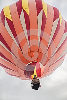 Orange Hot Air Balloon in the sky
