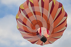 Orange Hot Air Balloon in the sky
