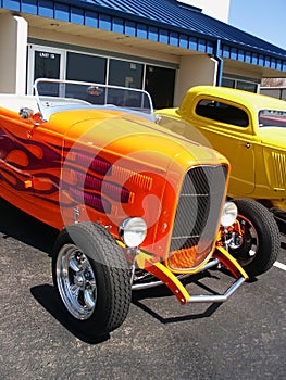 Orange Hotrod Car