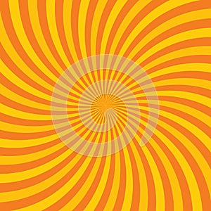 Orange hypnotic background. Vector illustration