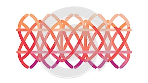 Orange Interlocking Pattern Vector, Geometric Modern Design Element, vector design Generative AI