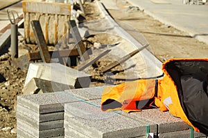 Orange Jacket of a street worker