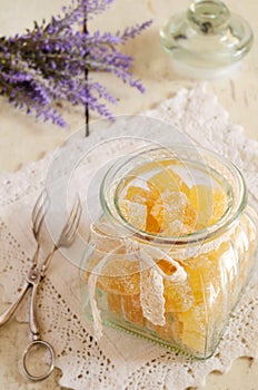 Orange jellies and lavender bunch