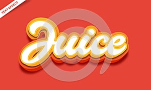 Orange juice 3d abstract text effect