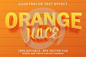 ORANGE JUICE 3d -Editable text effect