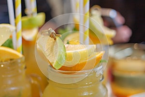 Orange Juice In Clear Glass