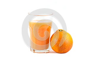 Orange juice in the glass