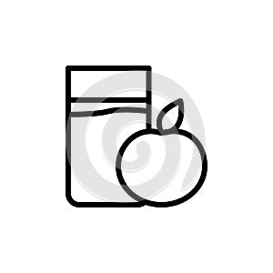 Orange juice glass icon. Simple line, outline vector elements of vegetarian food icons for ui and ux, website or mobile