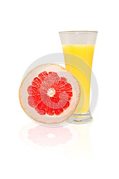 Orange juice and grapefruit