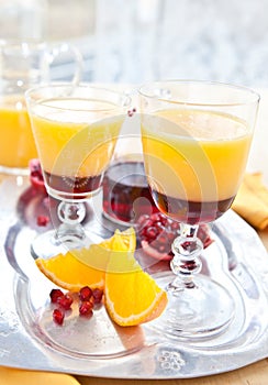 Orange juice with grenadine sirup