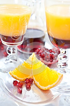 Orange juice with grenadine sirup