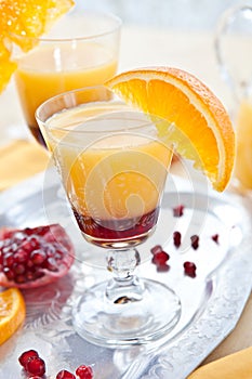 Orange juice with grenadine sirup