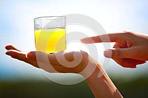 Orange juice on hand