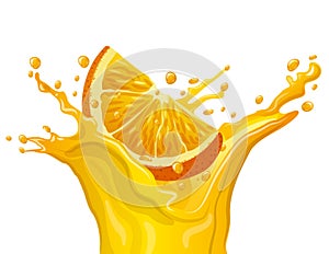 Orange juice splash