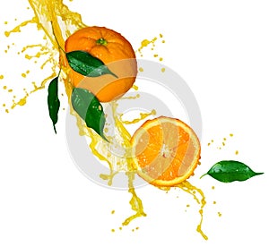 Orange juice splash photo