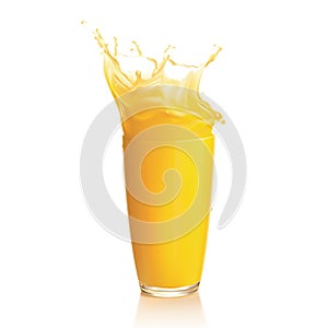 Orange juice splash